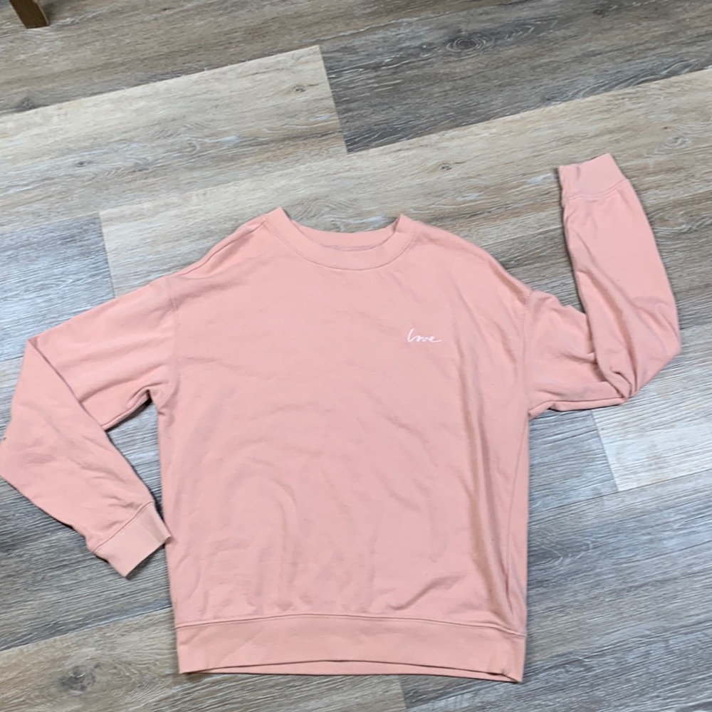 H&M divide pink crewneck